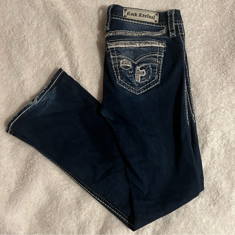 Women’s Size 28 Dark Wash Rock Revivals